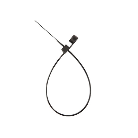 South Main Hardware Cable Tie, 8 in L, 1.96 in Max Bundle Dia., Black, 50 lb Strength, 100 PK 222011